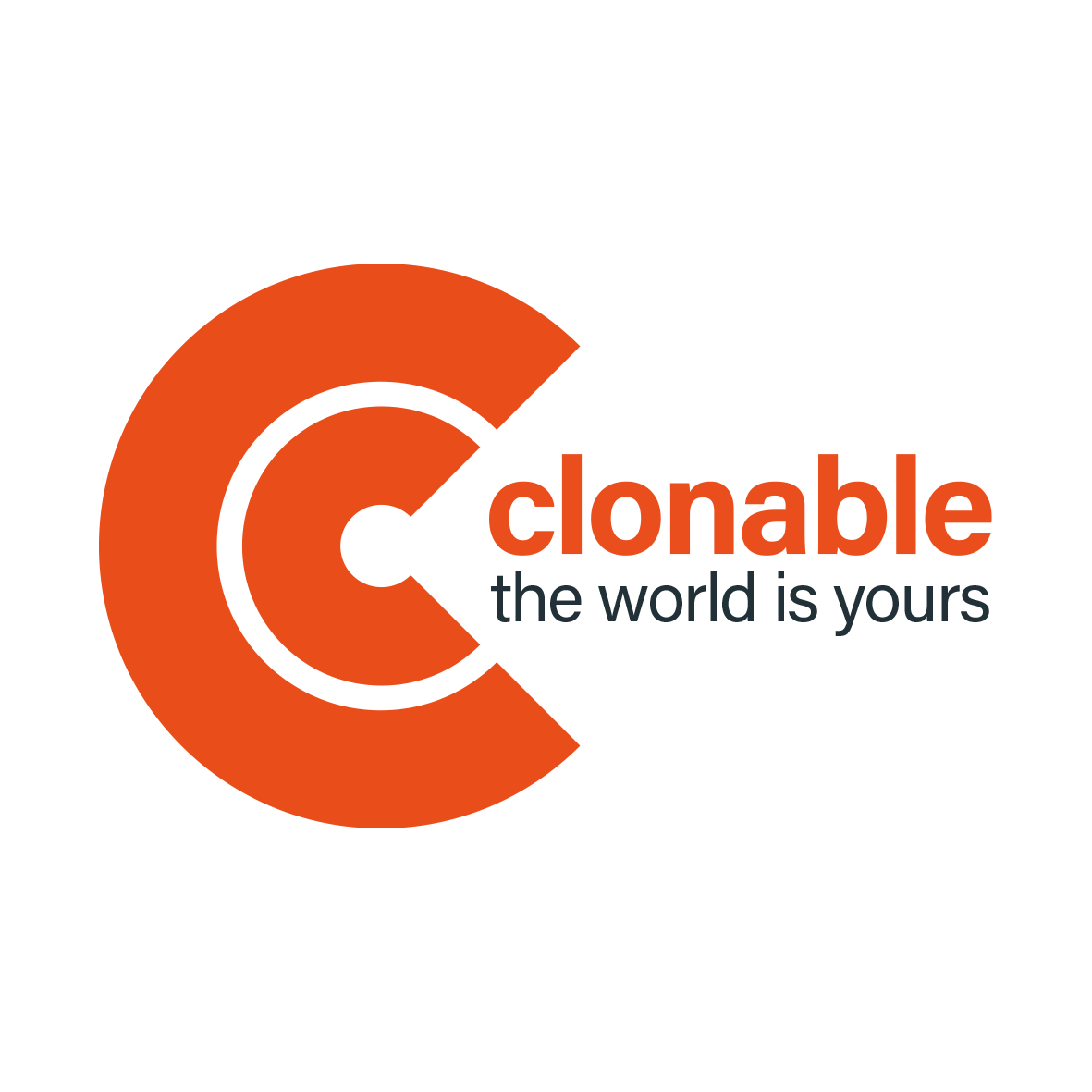 Clonable logo con slogan sfondo chiaro